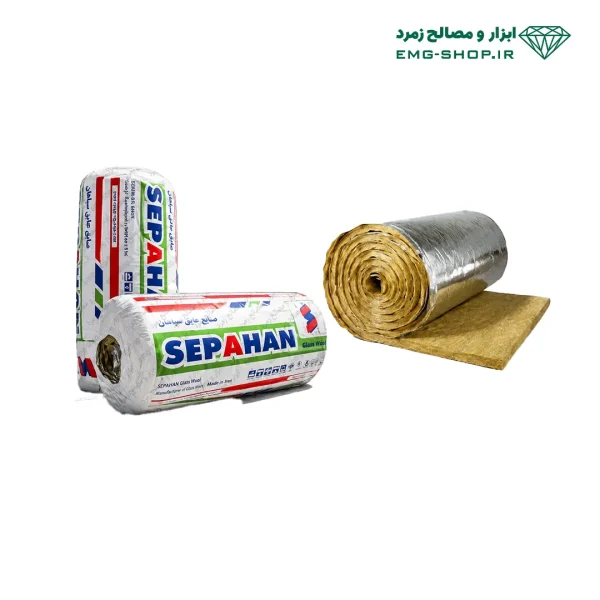 پشم سنگ فویلدار سپاهان اصل رول 12 متری